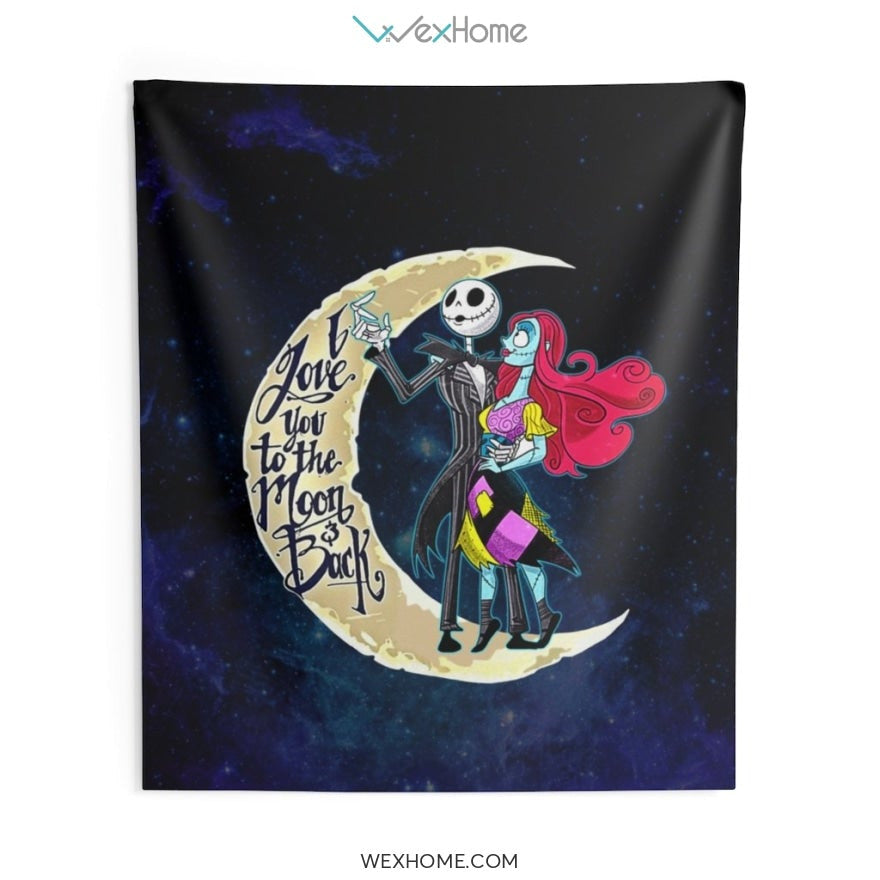 Jack and Sally Cartoon I Love You To Indoor Wall Tapestries Unique Design W1111