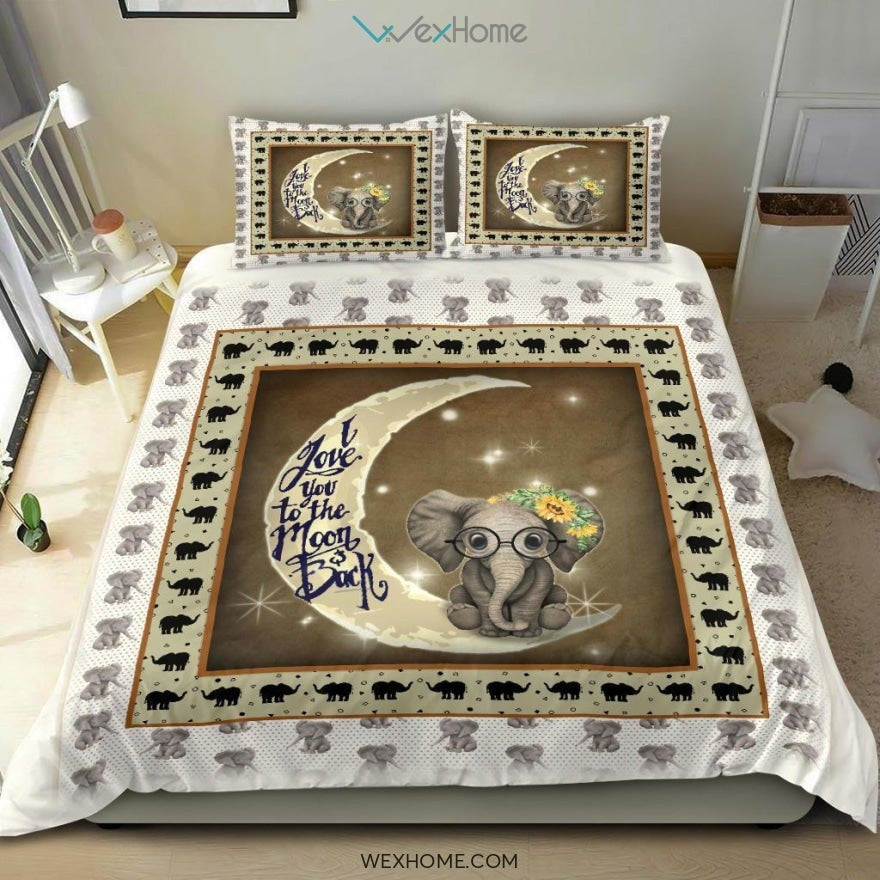 Quilt Elephant Bedding - Duvet Cover And Pillowcase Set - Unique Design Amazing Gift