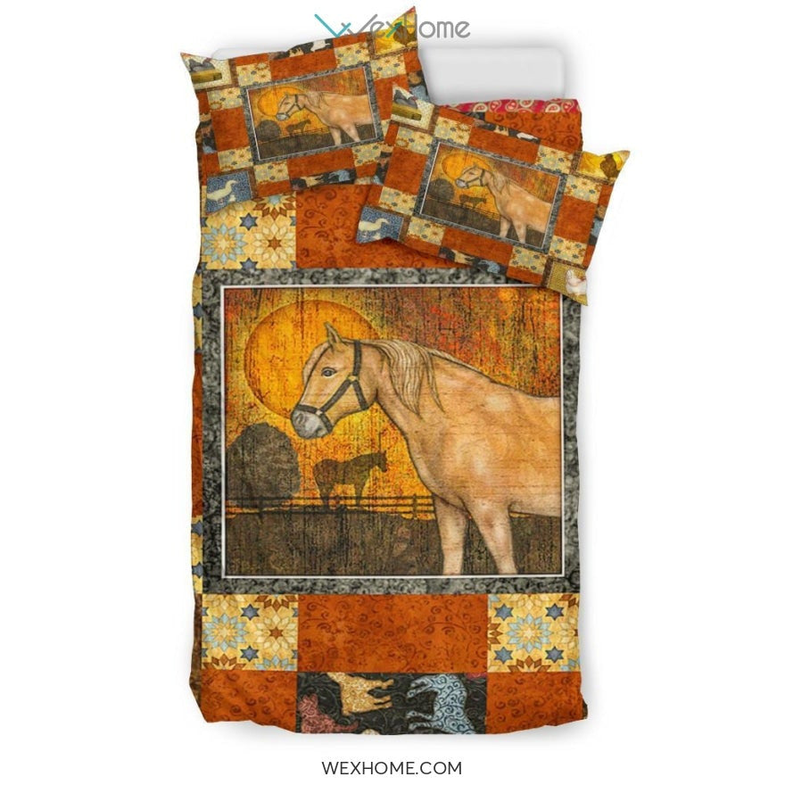 Farm Art Quilt Bedding - Duvet Cover And Pillowcase Set - Unique Design Amazing Gift