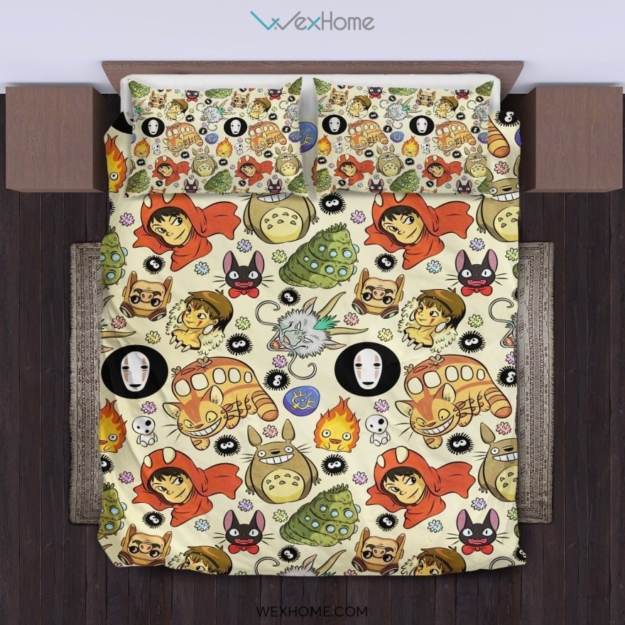 Ghibli Studio Bedding Bedding - duvet cover and pillowcase set - Unique Design Amazing Gift