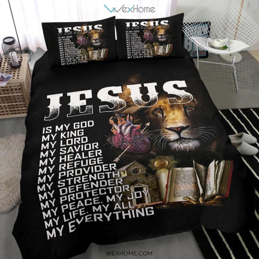 Jesus Lion Bedding - Duvet Cover And Pillowcase Set - Unique Design Amazing Gift