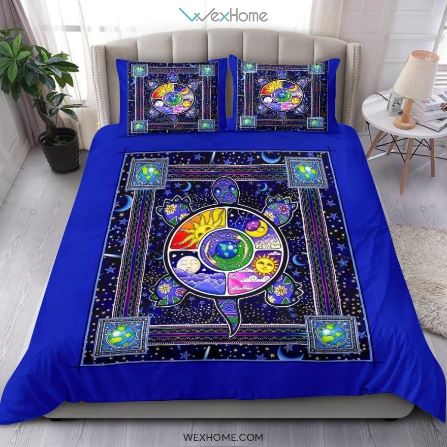 Mystical Turtle Bedding - Duvet Cover And Pillowcase Set - Unique Design Amazing Gift