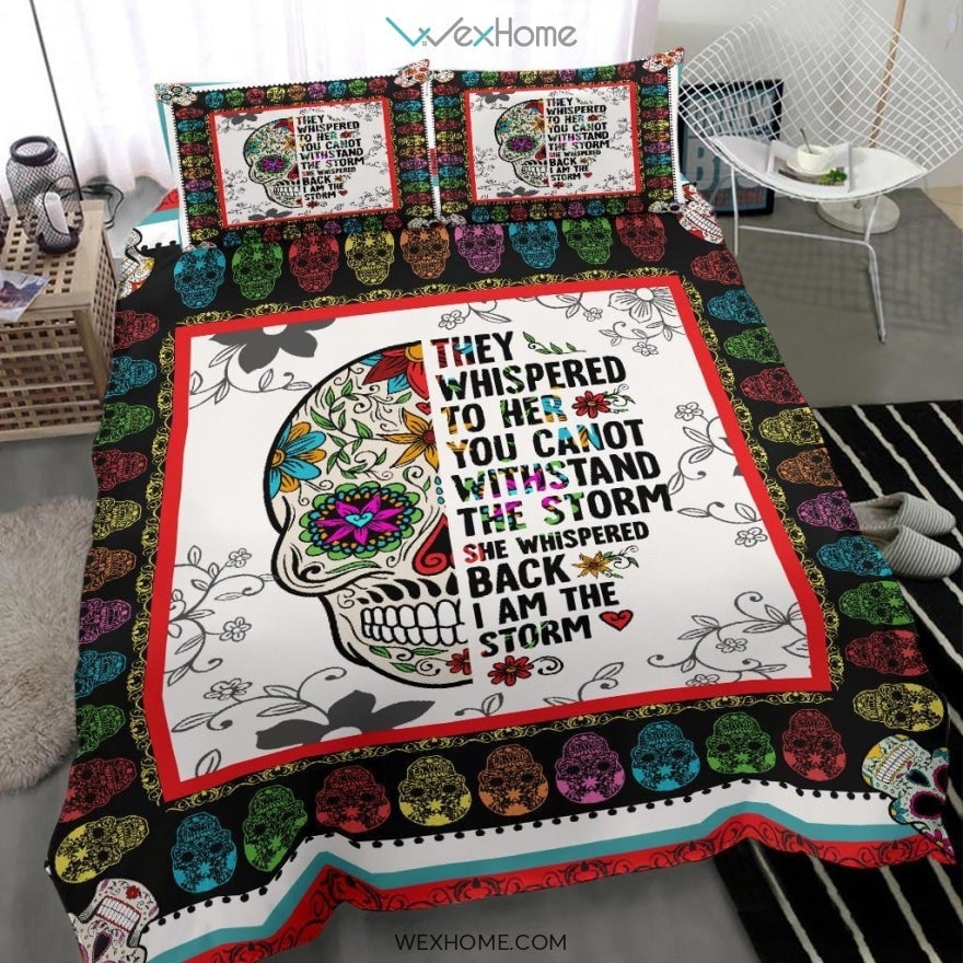 Skull Art Bedding - Duvet Cover And Pillowcase Set - Unique Design Amazing Gift