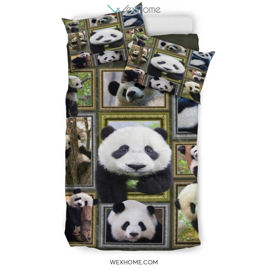 Panda 3D Quilt Bedding - Duvet Cover And Pillowcase Set - Unique Design Amazing Gift