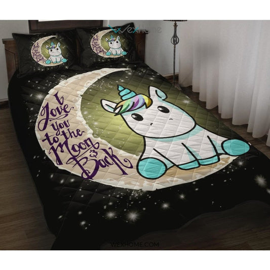 Unicorn To The Moon Quilt Bed Sets - Unique Design Amazing Gift