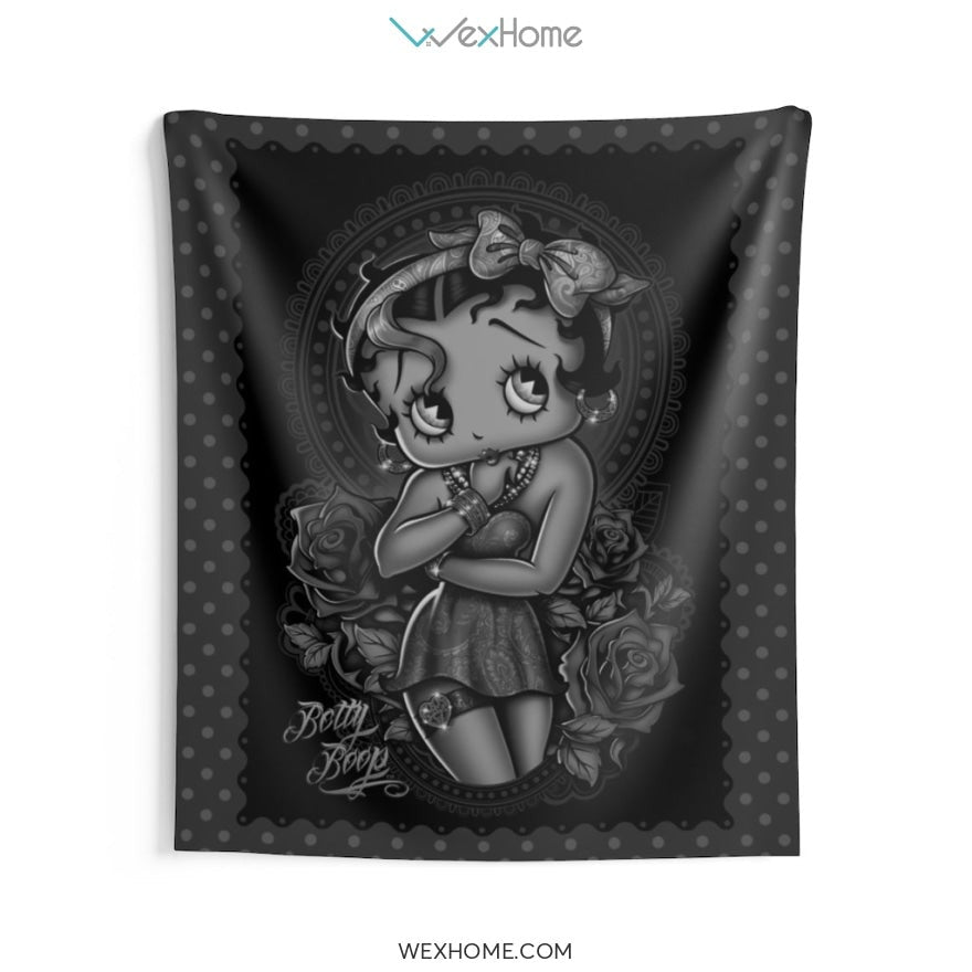 Betty Boop So Beauty With Rose Indoor Wall Tapestries Unique Gift W1020