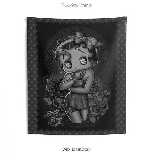 Betty Boop So Beauty With Rose Indoor Wall Tapestries Unique Gift W1020