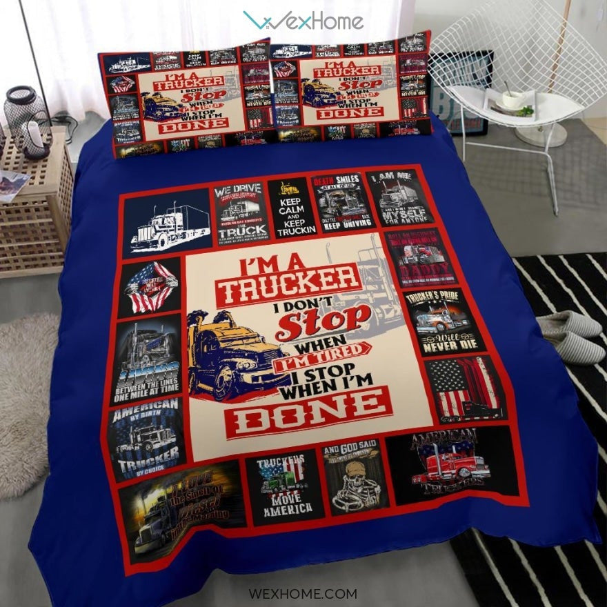 Trucker Bedding - Duvet Cover And Pillowcase Set - Unique Design Amazing Gift