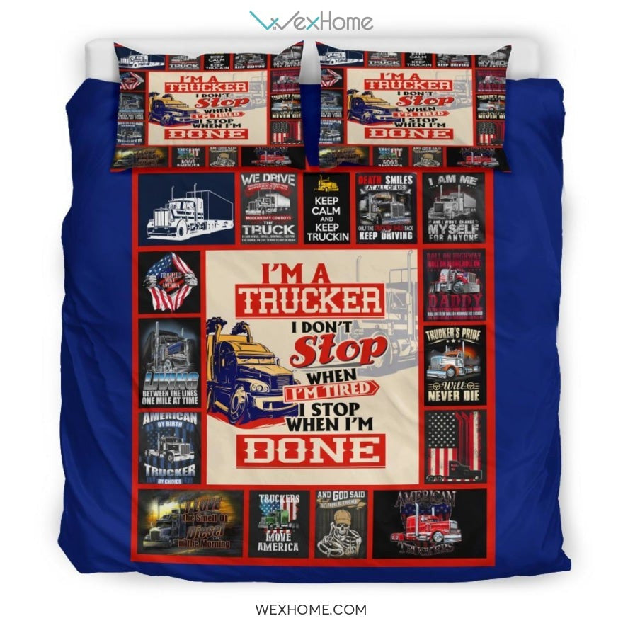 Trucker Bedding - Duvet Cover And Pillowcase Set - Unique Design Amazing Gift