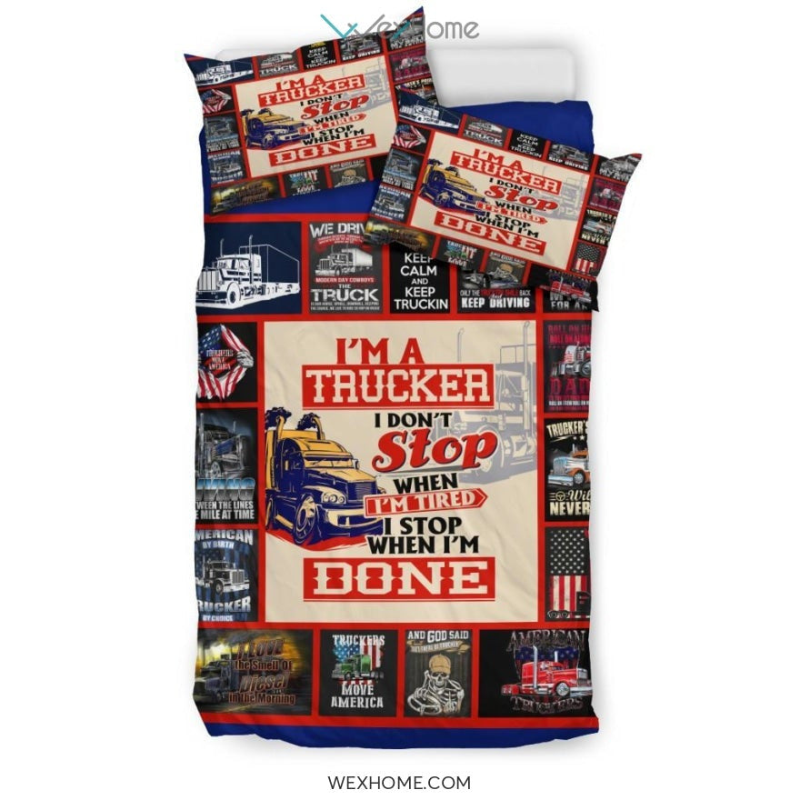 Trucker Bedding - Duvet Cover And Pillowcase Set - Unique Design Amazing Gift