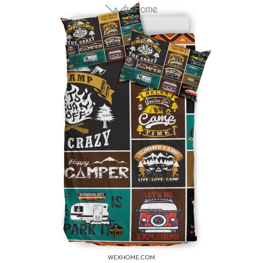 Camp Bedding - Duvet Cover And Pillowcase Set - Unique Design Amazing Gift