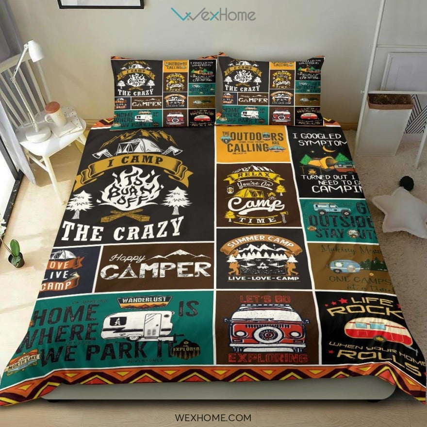 Camp Bedding - Duvet Cover And Pillowcase Set - Unique Design Amazing Gift