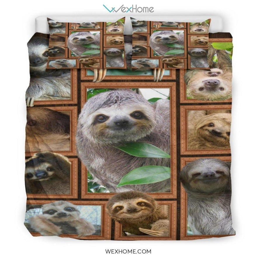 Sloth Quilt Bedding - Duvet Cover And Pillowcase Set - Unique Design Amazing Gift