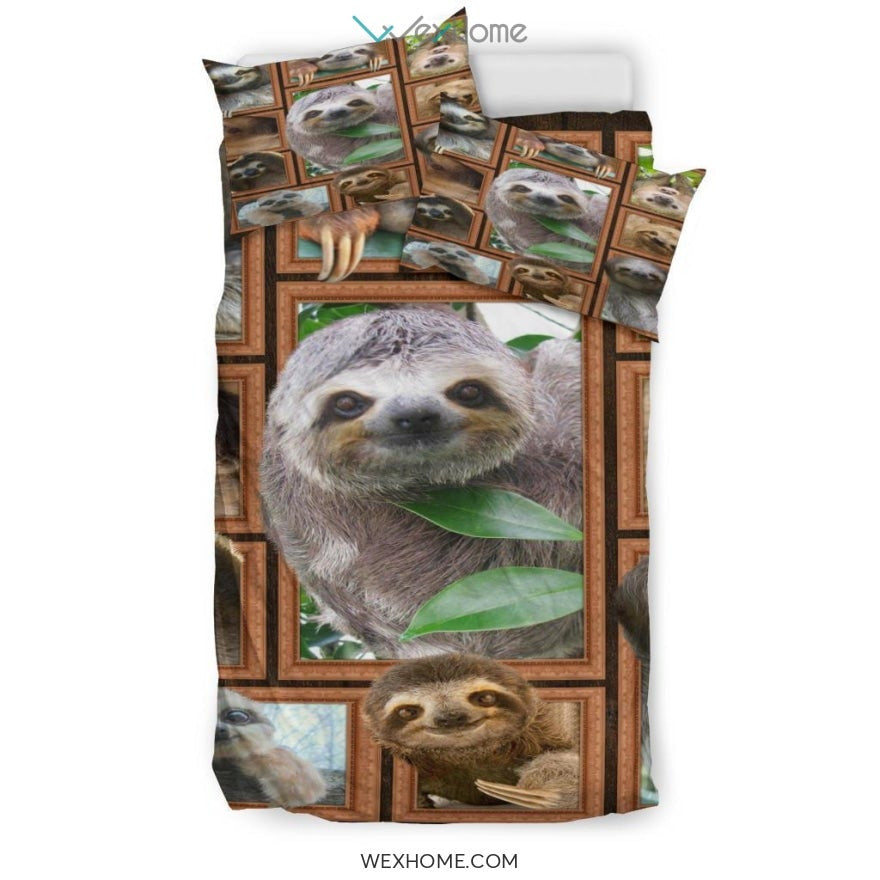 Sloth Quilt Bedding - Duvet Cover And Pillowcase Set - Unique Design Amazing Gift