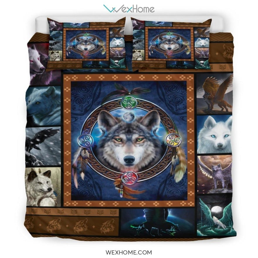 Wolf With Wings Bedding - Duvet Cover And Pillowcase Set - Unique Design Amazing Gift