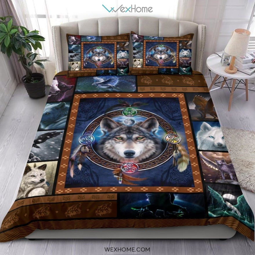 Wolf With Wings Bedding - Duvet Cover And Pillowcase Set - Unique Design Amazing Gift
