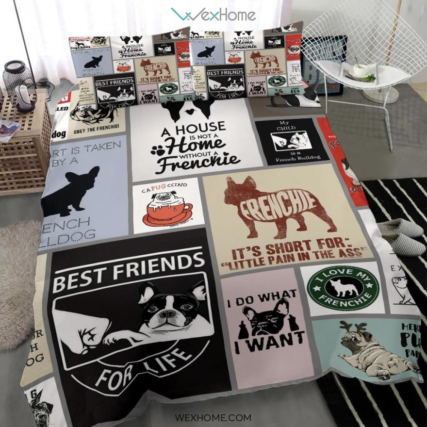 Frenchie Bedding - Duvet Cover And Pillowcase Set - Unique Design Amazing Gift