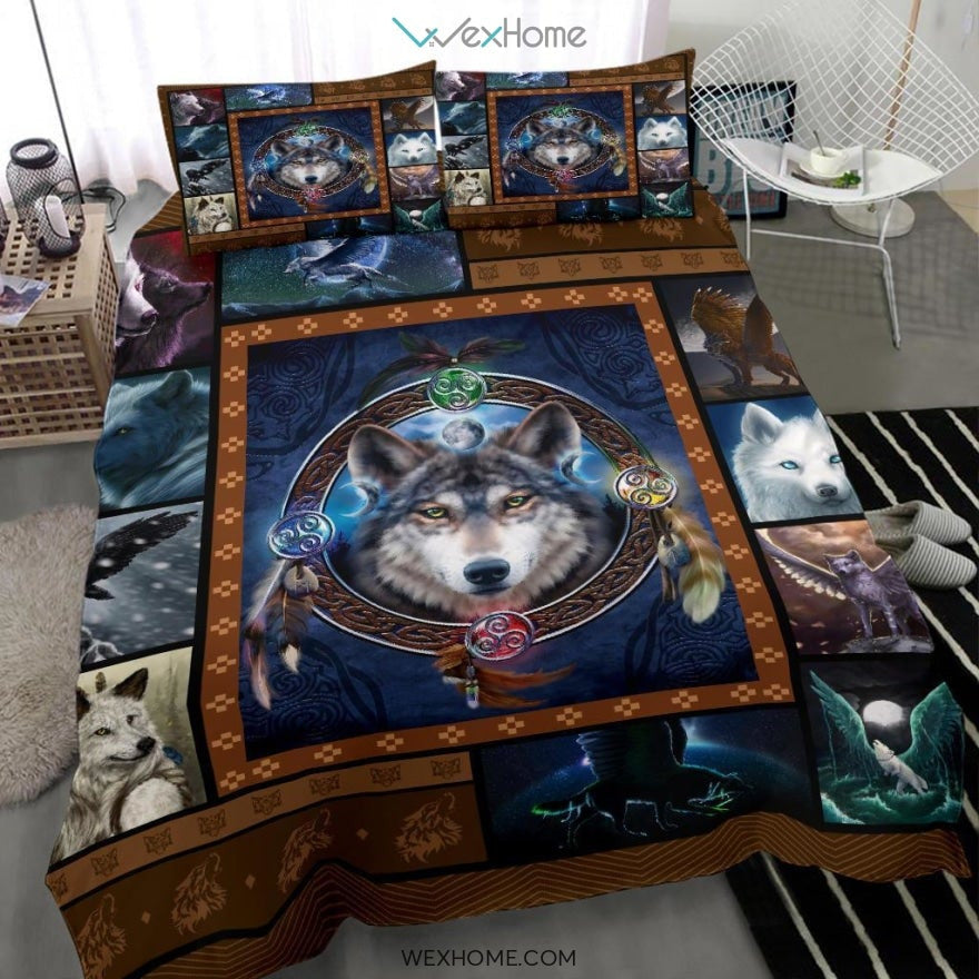Wolf With Wings Bedding - Duvet Cover And Pillowcase Set - Unique Design Amazing Gift