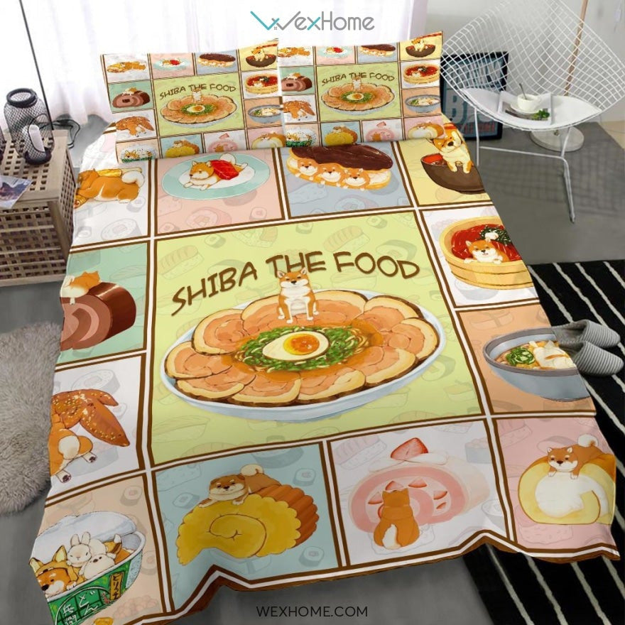 Shiba The Food Bedding - Duvet Cover And Pillowcase Set - Unique Design Amazing Gift
