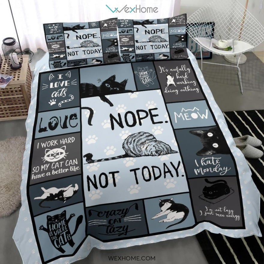 Cat Quilt Bedding - Duvet Cover And Pillowcase Set - Unique Design Amazing Gift