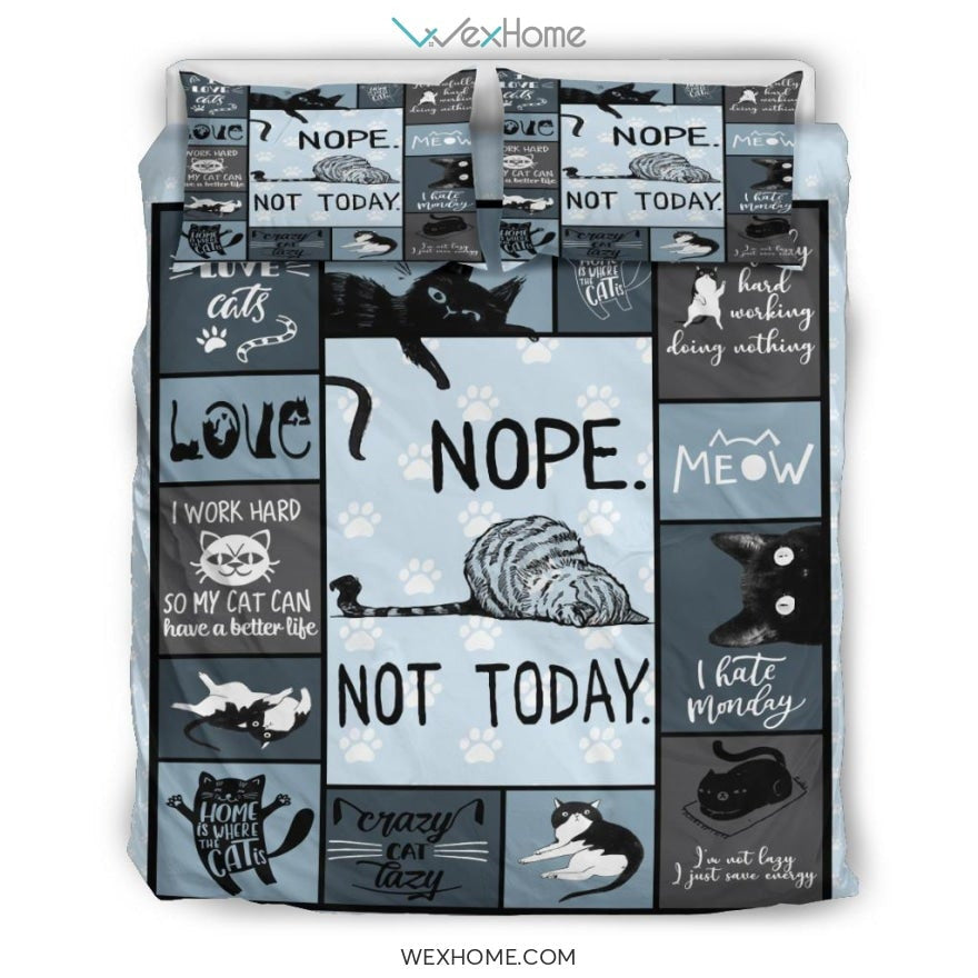 Cat Quilt Bedding - Duvet Cover And Pillowcase Set - Unique Design Amazing Gift