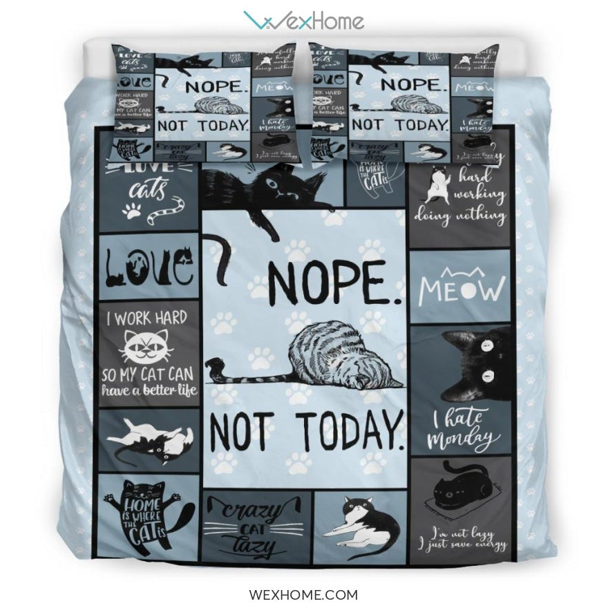 Cat Quilt Bedding - Duvet Cover And Pillowcase Set - Unique Design Amazing Gift