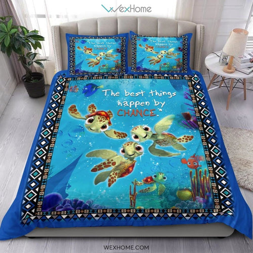 The Best Things Happen By Chance Bedding - Duvet Cover And Pillowcase Set - Unique Design Amazing Gift