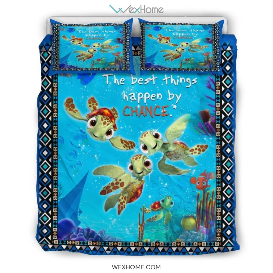 The Best Things Happen By Chance Bedding - Duvet Cover And Pillowcase Set - Unique Design Amazing Gift