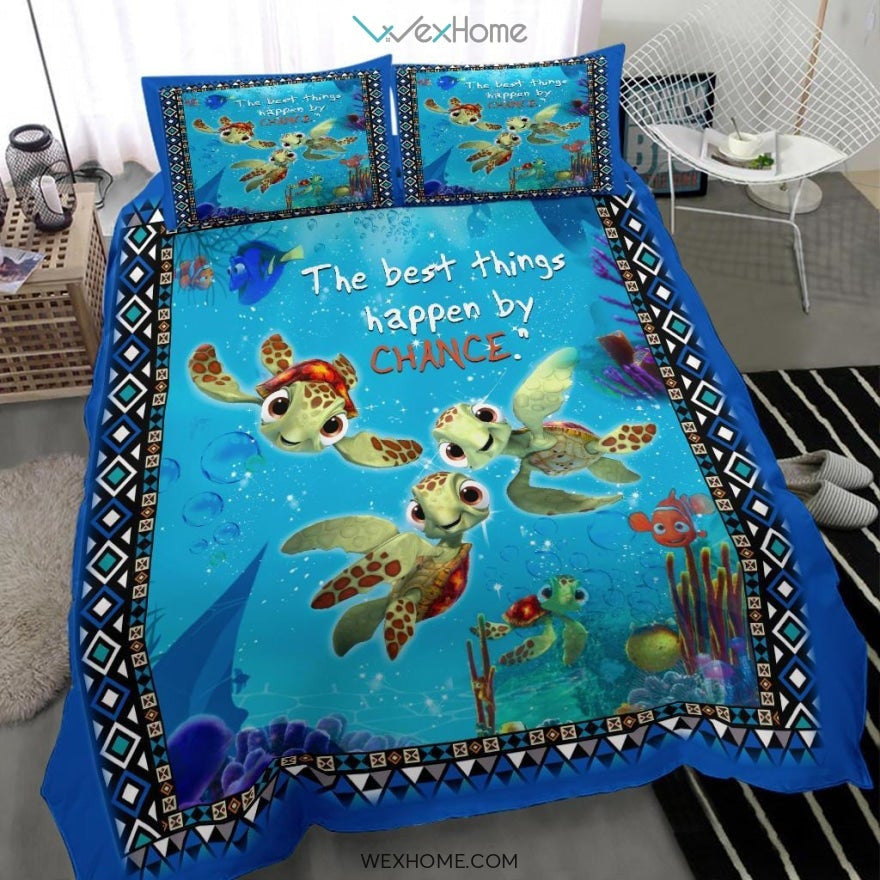 The Best Things Happen By Chance Bedding - Duvet Cover And Pillowcase Set - Unique Design Amazing Gift