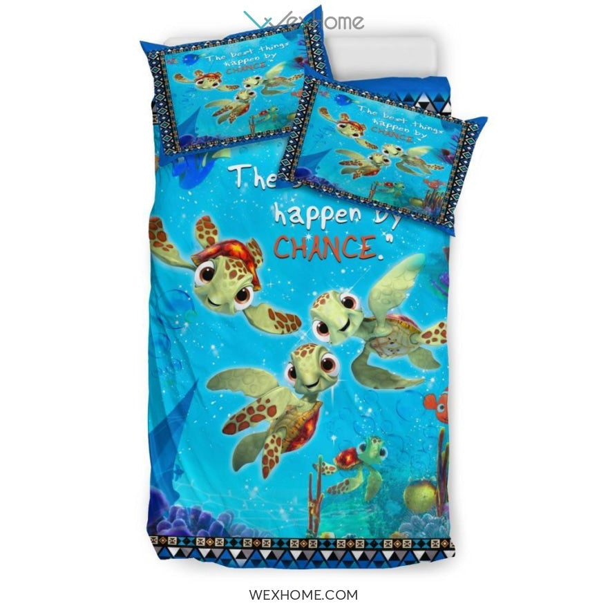 The Best Things Happen By Chance Bedding - Duvet Cover And Pillowcase Set - Unique Design Amazing Gift