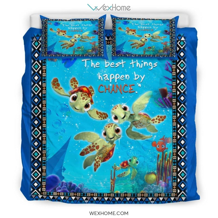 The Best Things Happen By Chance Bedding - Duvet Cover And Pillowcase Set - Unique Design Amazing Gift