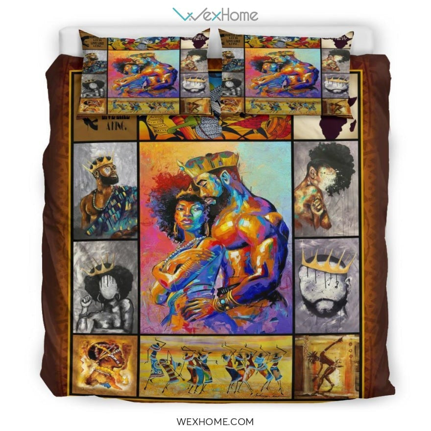 King Queen African Culture Bedding - Duvet Cover And Pillowcase Set - Unique Design Amazing Gift
