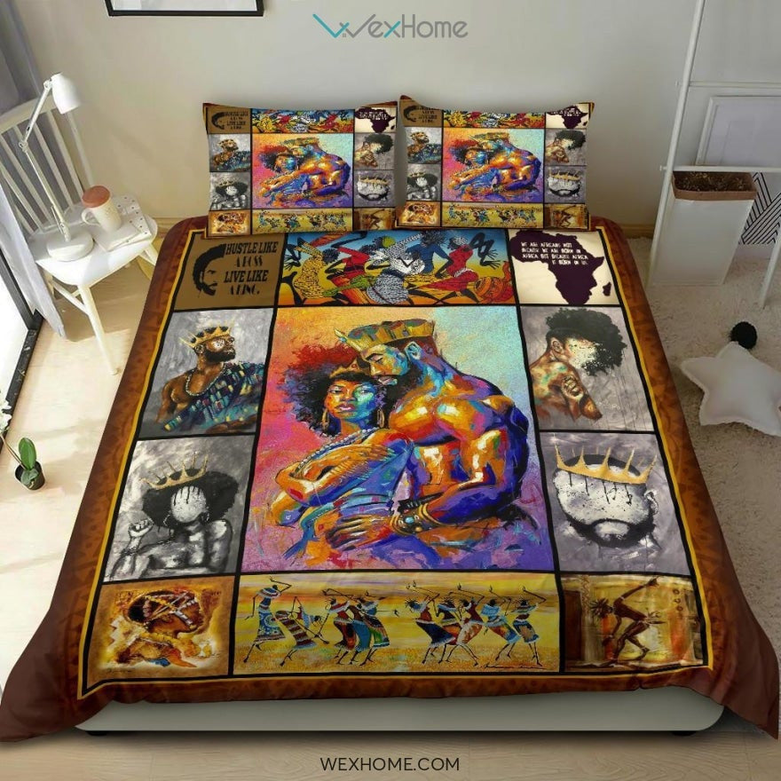 King Queen African Culture Bedding - Duvet Cover And Pillowcase Set - Unique Design Amazing Gift