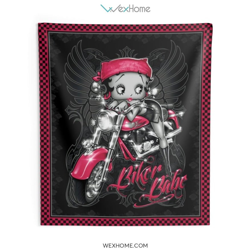 Betty Boop Biker Babe Sexy Lady Indoor Wall Tapestries Unique Gift W1020