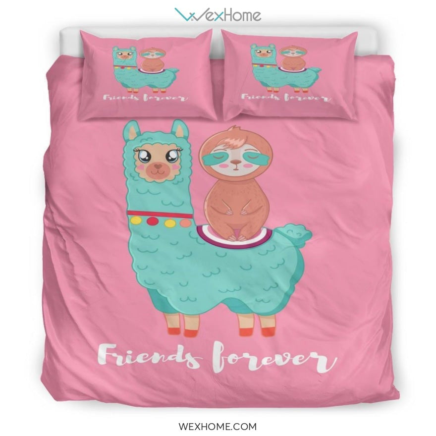 Sloth& Camel Bedding - Duvet Cover And Pillowcase Set - Unique Design Amazing Gift
