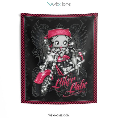 Betty Boop Biker Babe Sexy Lady Indoor Wall Tapestries Unique Gift W1020