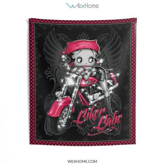 Betty Boop Biker Babe Sexy Lady Indoor Wall Tapestries Unique Gift W1020