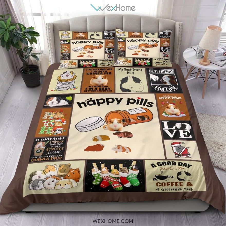 Guinea Pig Quilt Bedding - Duvet Cover And Pillowcase Set - Unique Design Amazing Gift