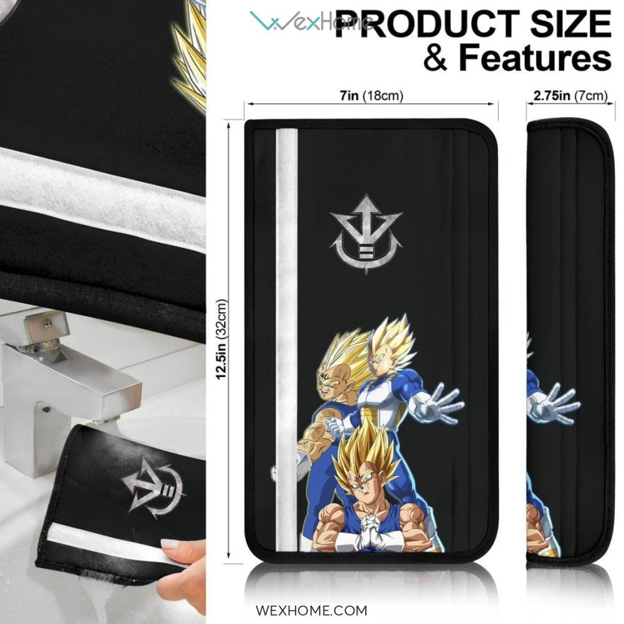 Dragon Ball Anime Seat Belt Covers | DB Vegeta Vs Silver Frieza Smiling Belt Covers