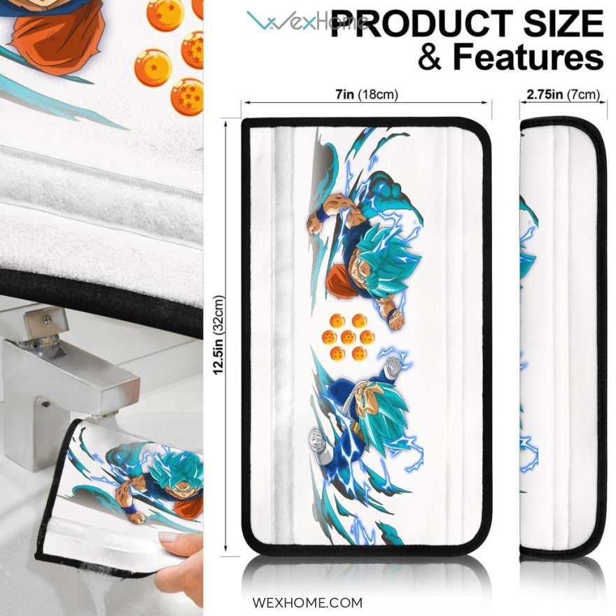 Dragon Ball Anime Seat Belt Covers | Goku Vs Vegeta Green Dragon Belt Covers