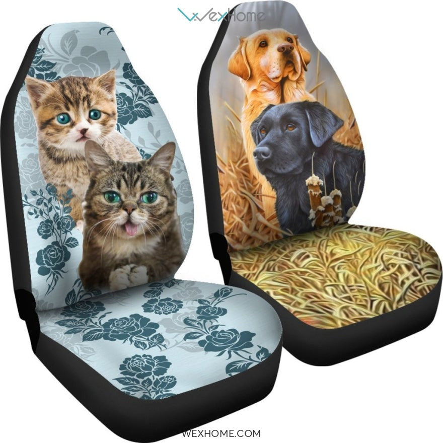 2pcs Dog And Cat Car Seat Cover