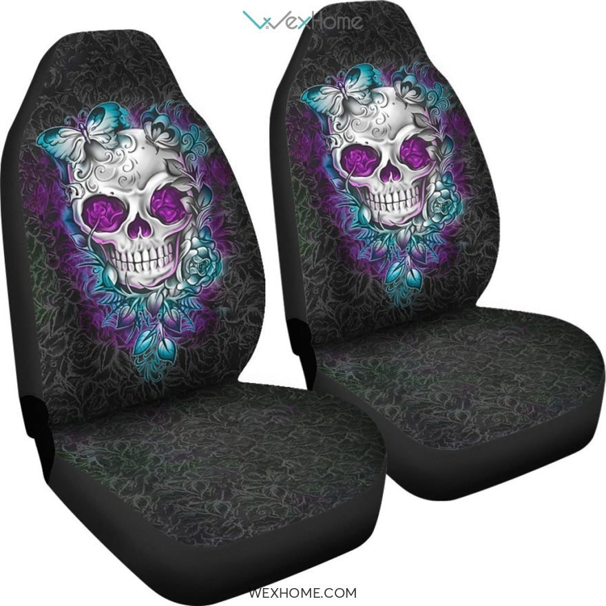 2pcs Skull Car Seat Cover