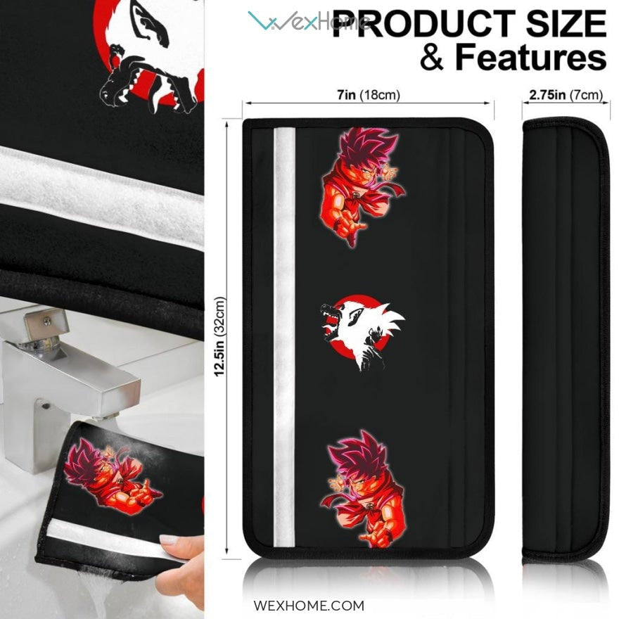 Dragon Ball Anime Seat Belt Covers | Goku Gorilla Blood Moon Belt Covers