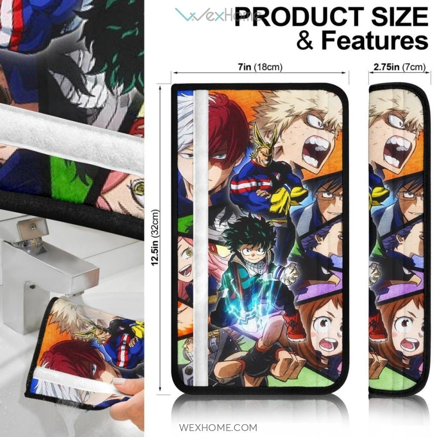 My Hero Academia Anime Seat Belt Covers | MHA Main Characters Izuku And Bakugou Power Belt Covers