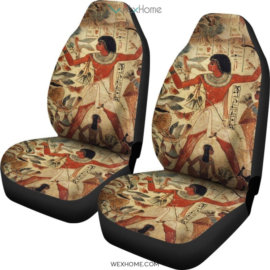 2pcs Ancient Egyptian words Car Seat Cover