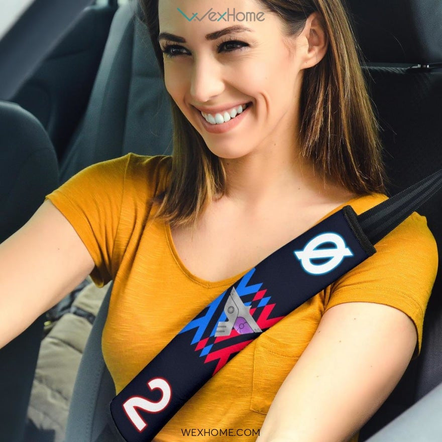 Darling In The Franxx Anime Seat Belt Covers | Zero Two Code 002 XX Neon Belt Covers