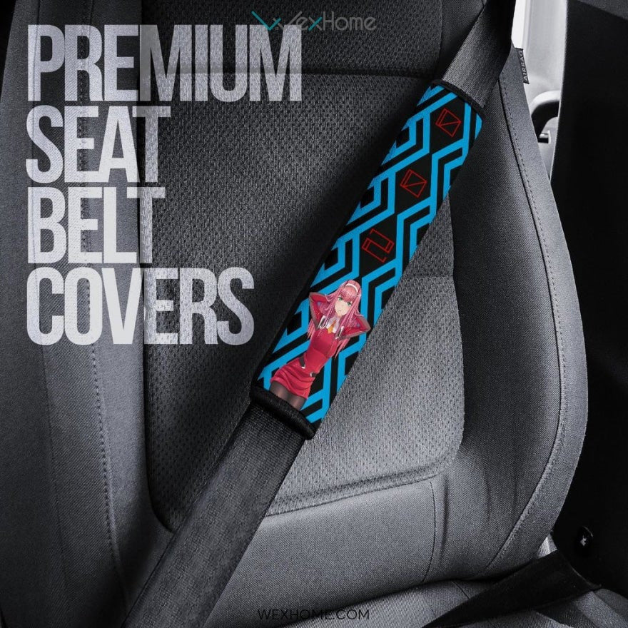 Darling In The Franxx Anime Seat Belt Covers | Zero Two Blue Red Belt Covers