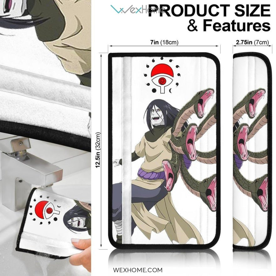 Naruto Anime Seat Belt Covers | Orochimaru Snake Power Belt Covers