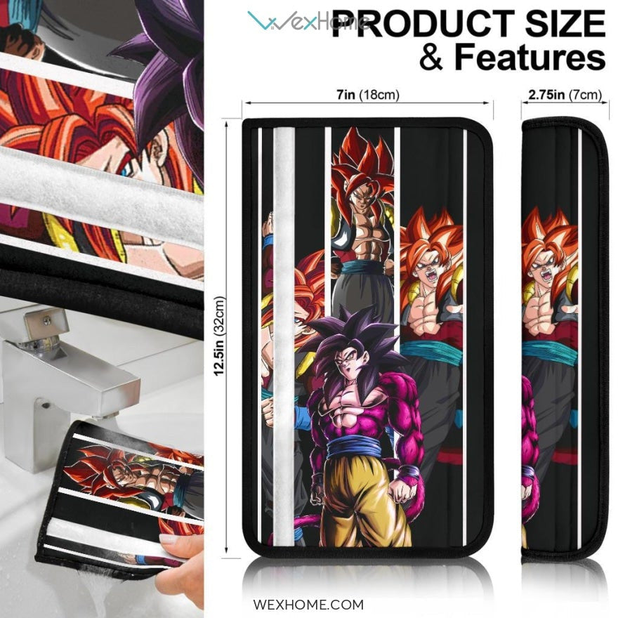 Dragon Ball Anime Seat Belt Covers | DB Vegeto 4 Vs Omega Shernon Dragon Ball 1 Star Belt Covers