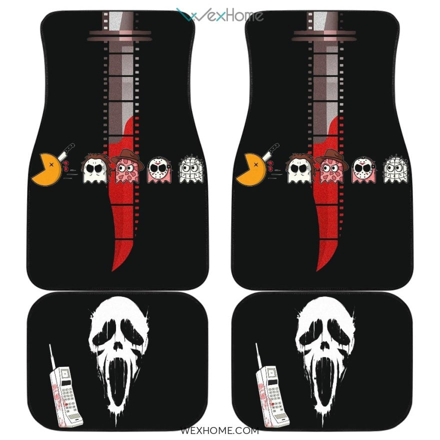 Horror Movie Villains Freddy Jason Michael Myers Pinhead Kill Pacman Car Mats